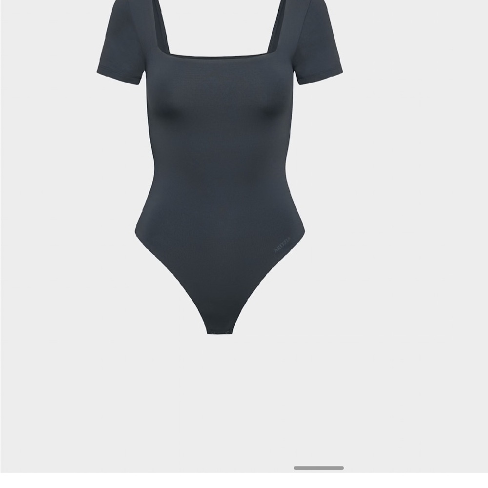Aritzia Heather Grey Square Neck Original Contour Bodysuit - Picture 8 of 8